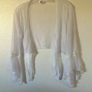 FINAL MARKDOWN Taboo tie front cropped coverup 1X